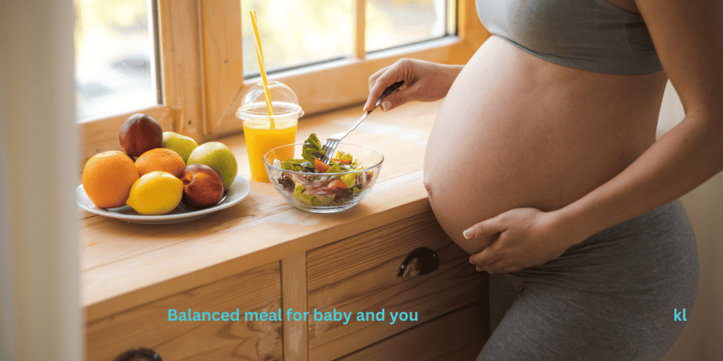 Balanced meal for baby and mother